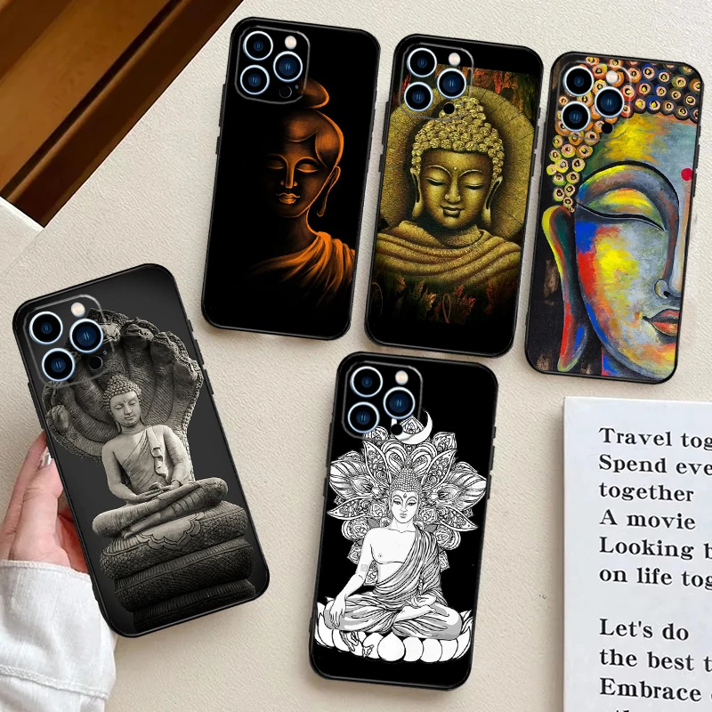 Gautama Buddha Phone Case For iPhone 14 13 11 12 Pro Max Mini XR XS X 7 8 Plus 15 16 Pro Max Cover