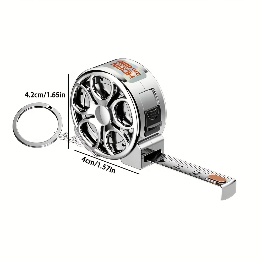 1 قطعة سلسلة المفاتيح الصغيرة شريط القياس 78.74 بوصة الصلب شريط القياس حساسة ، متري والإمبراطوري المزدوج مقياس ، متعددة الأغراض الصلب شريط القياس