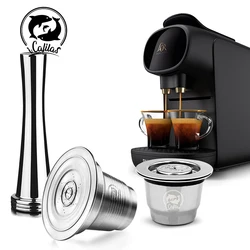 Reusing Nespresso coffee pods L'Or Barista stainless steel coffee capsules compatible with L'Or Barista coffee machines icafilas