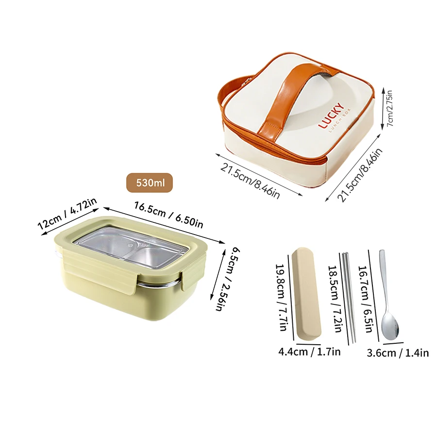 Magnetron 304 roestvrijstalen compartiment Lunchbox Stapelbaar Lekvrij Student Bento Box Voedselcontainer voor koud en warm voedsel