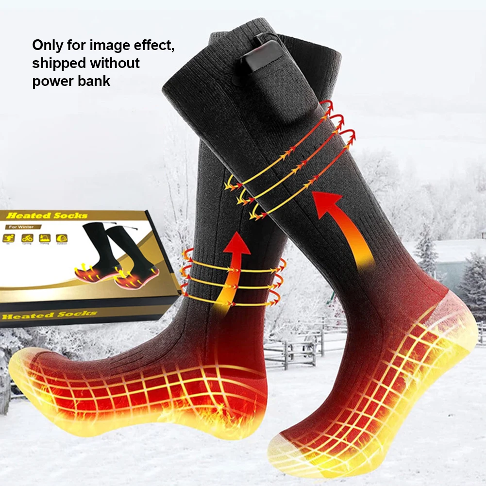 

Unisex Electric Thermal Socks Breathable Electric Heated Socks Washable Rechargable for Winter Skiing Cycling
