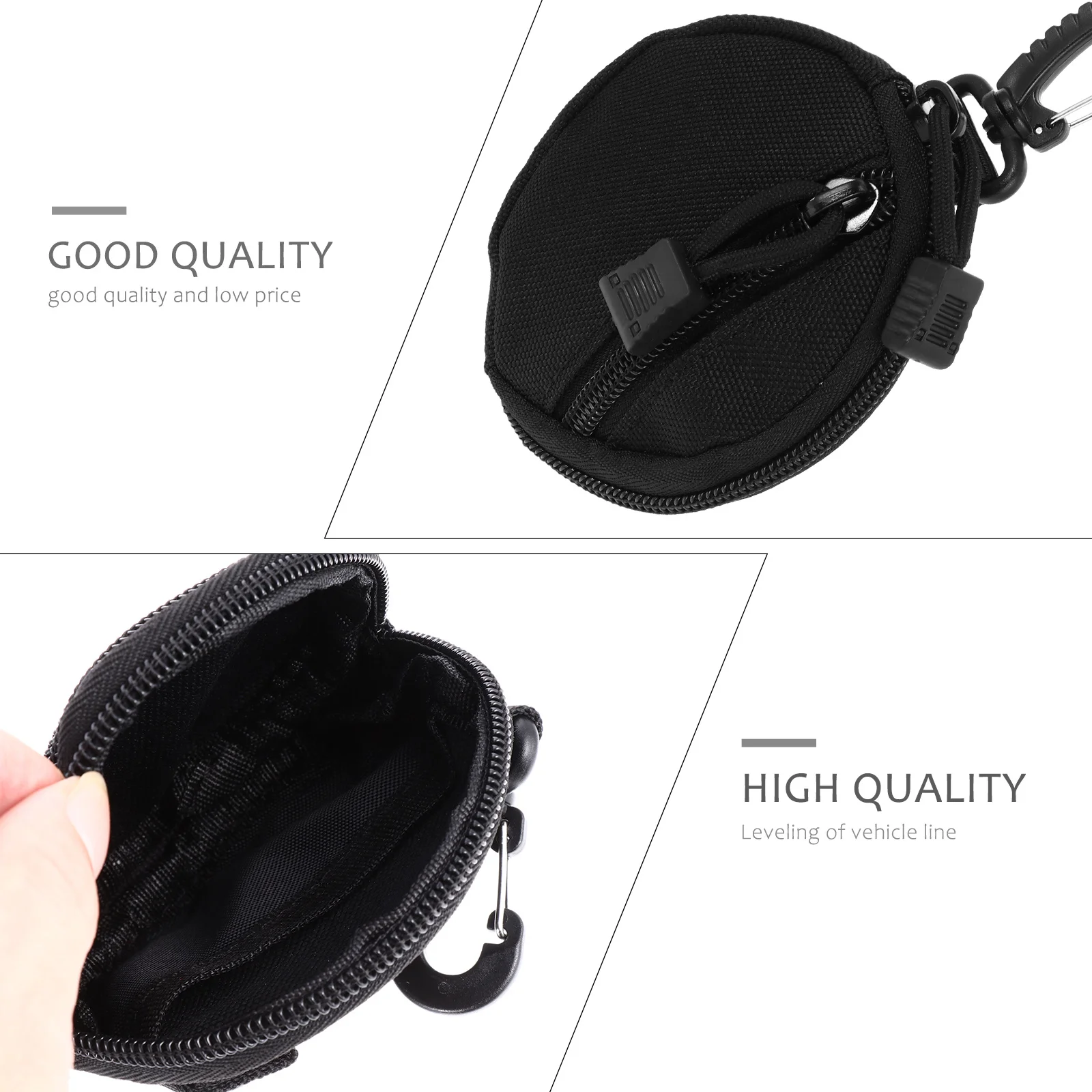 

1pc Waterproof Tactical Pouch 600D Nylon Key Coin Storage Bag Scratch Resistant Cylinder Outdoor Waist Belt Carry Case For