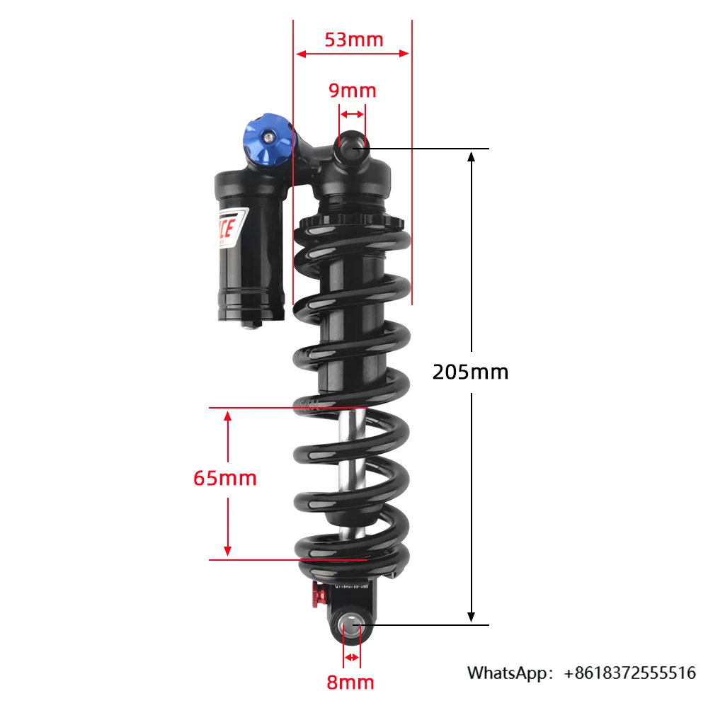 

daFASTACE BDA73RV 205*65mm 450lbs Rear Shock Absorber for FOX/Formula MOD Spring for Mountain/Enduro/Bicycle Shock Absorber