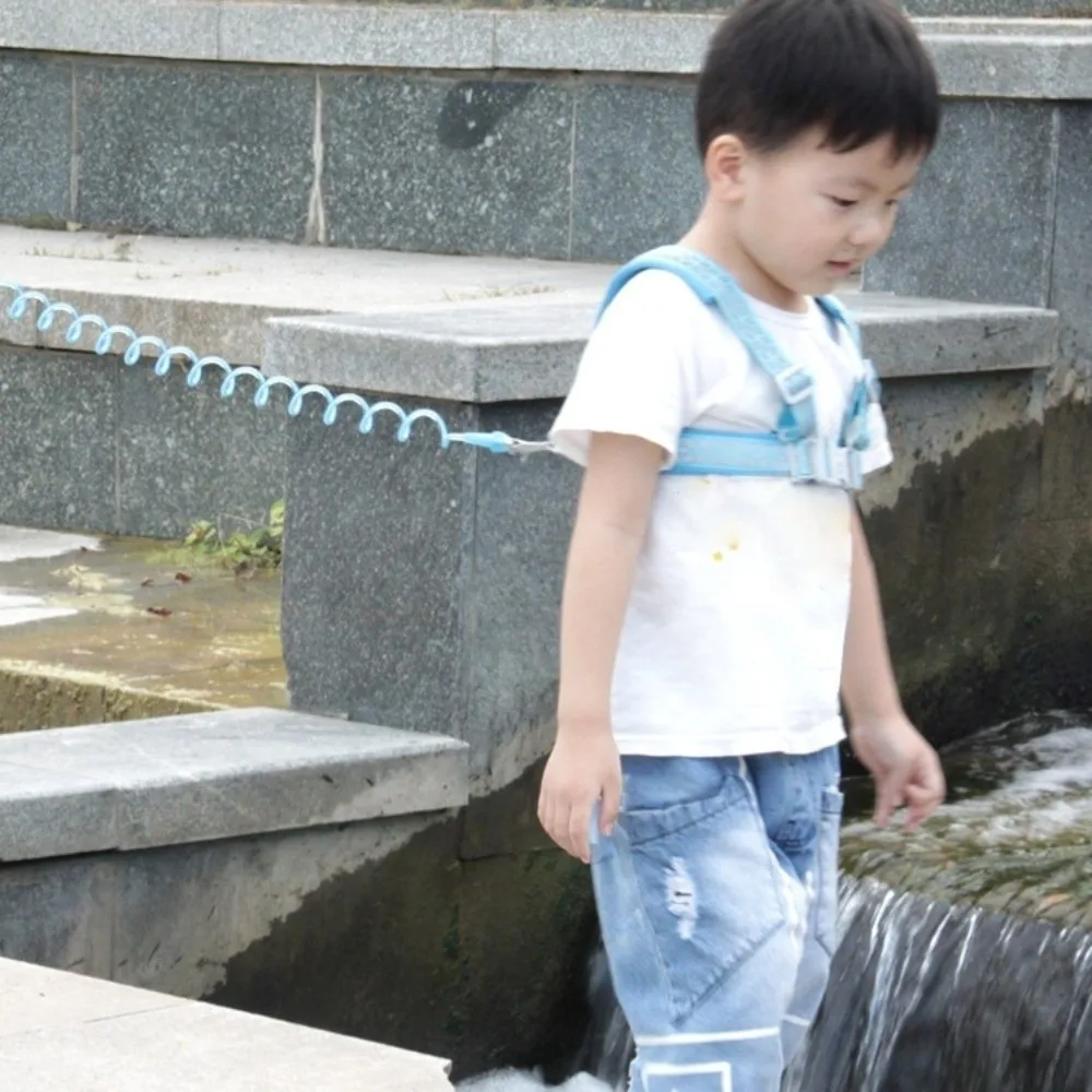 

Reflective Child Anti Lost Wrist Link 2m Harness&Bracelet Loss Prevention Belt 2in1 with Spring Rope Toddler Harness Leashes