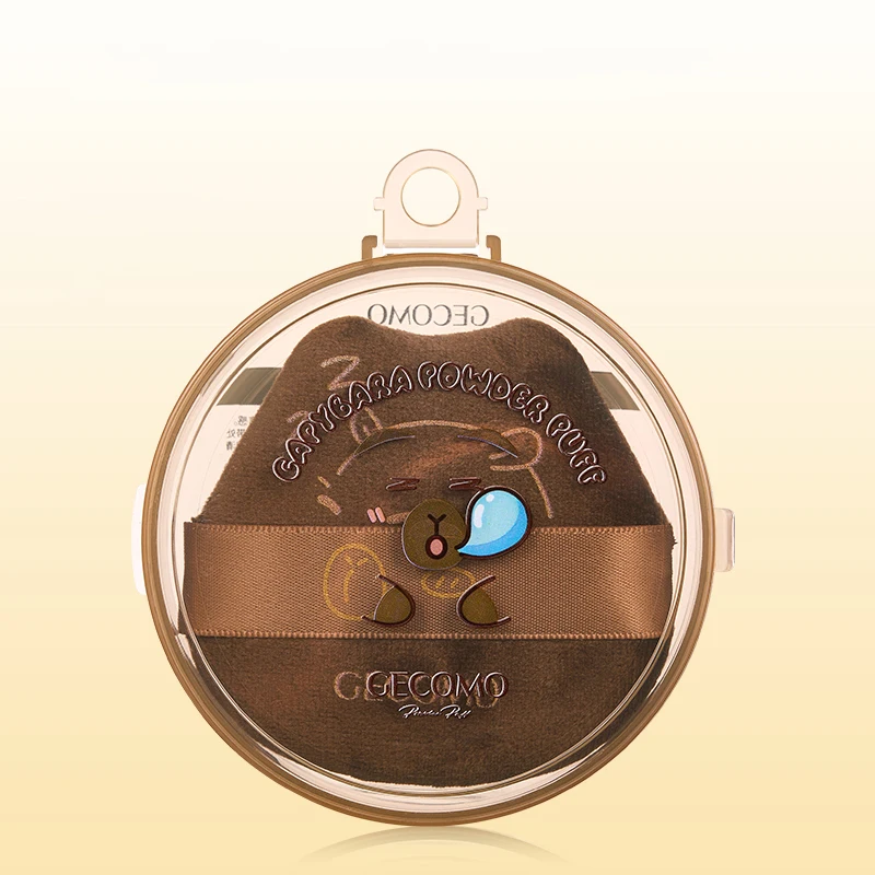 Esponja de maquillaje para polvo suave Capybara, húmeda y seca, sin absorción de polvo, con caja para un fácil almacenamiento