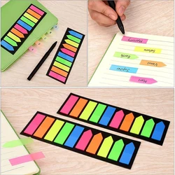 200 Sheets Color Transparent Sticky Notes Self-Adhesive Reading Annotation for Books Notepad Bookmarks Memo Pad Index Tabs