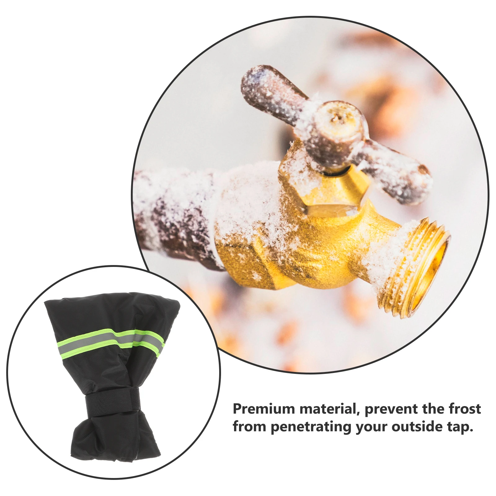 

2Pcs Faucet Cover Winter Insulated Outdoor Faucet Protector Black Thickened Freeze Water Spigot Cover