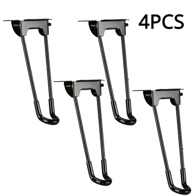 AT13 4 قطع 18.5 سم مشبك شعر معدني أرجل الأثاث، تصميم قابل للطي قابل للفصل، أرضية واقية مناسبة لطاولات القهوة الصغيرة