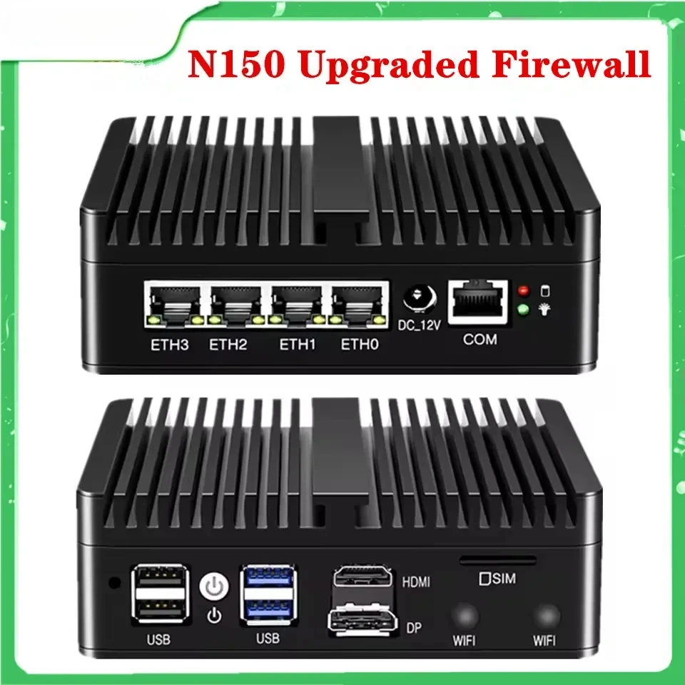

Solid Fanless Firewall Mini PC Upgraded Version Intel N150 N100 J6412 N6415 N5105 N6210 4x2.5G LAN pfSense Home Server Computer