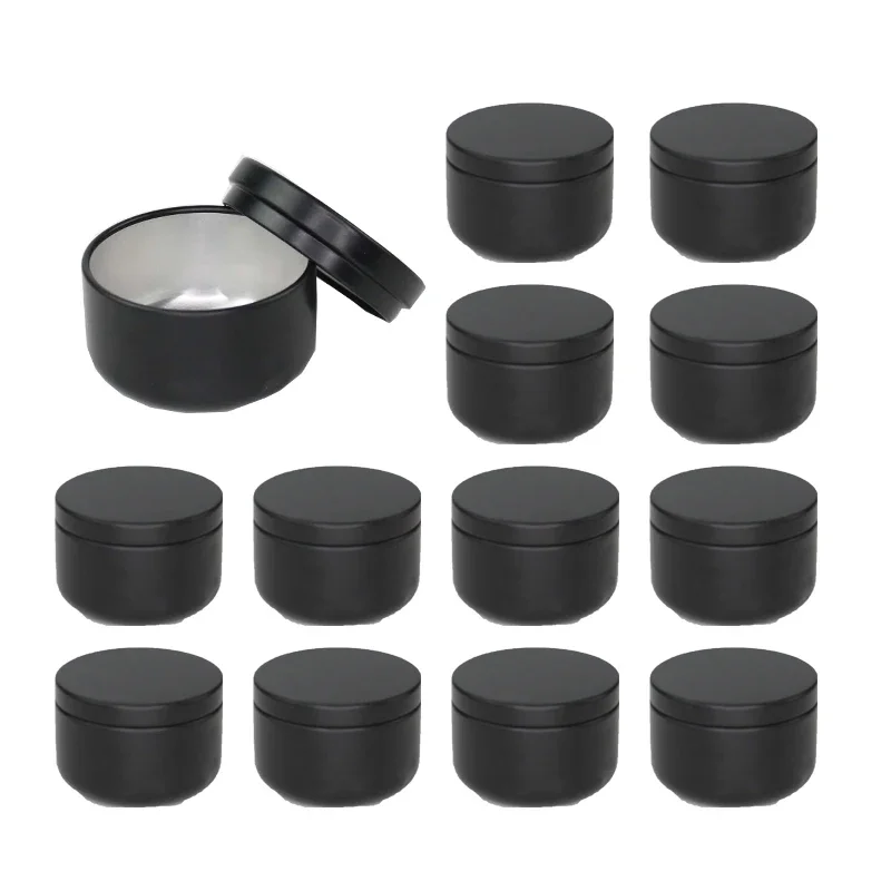 

20/30/50pcs Aluminum Candle Tin 50ml Round Candle Containers Cosmetic Jars Oil Cream Pot Empty Aromatherapy Sealed Metal Can