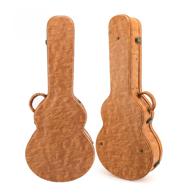 Guitar Case 41 Inch Folk Acoustic Guitar Box, Shockproof 39 Inch Classical Instrument Case, Durable Wooden Storage