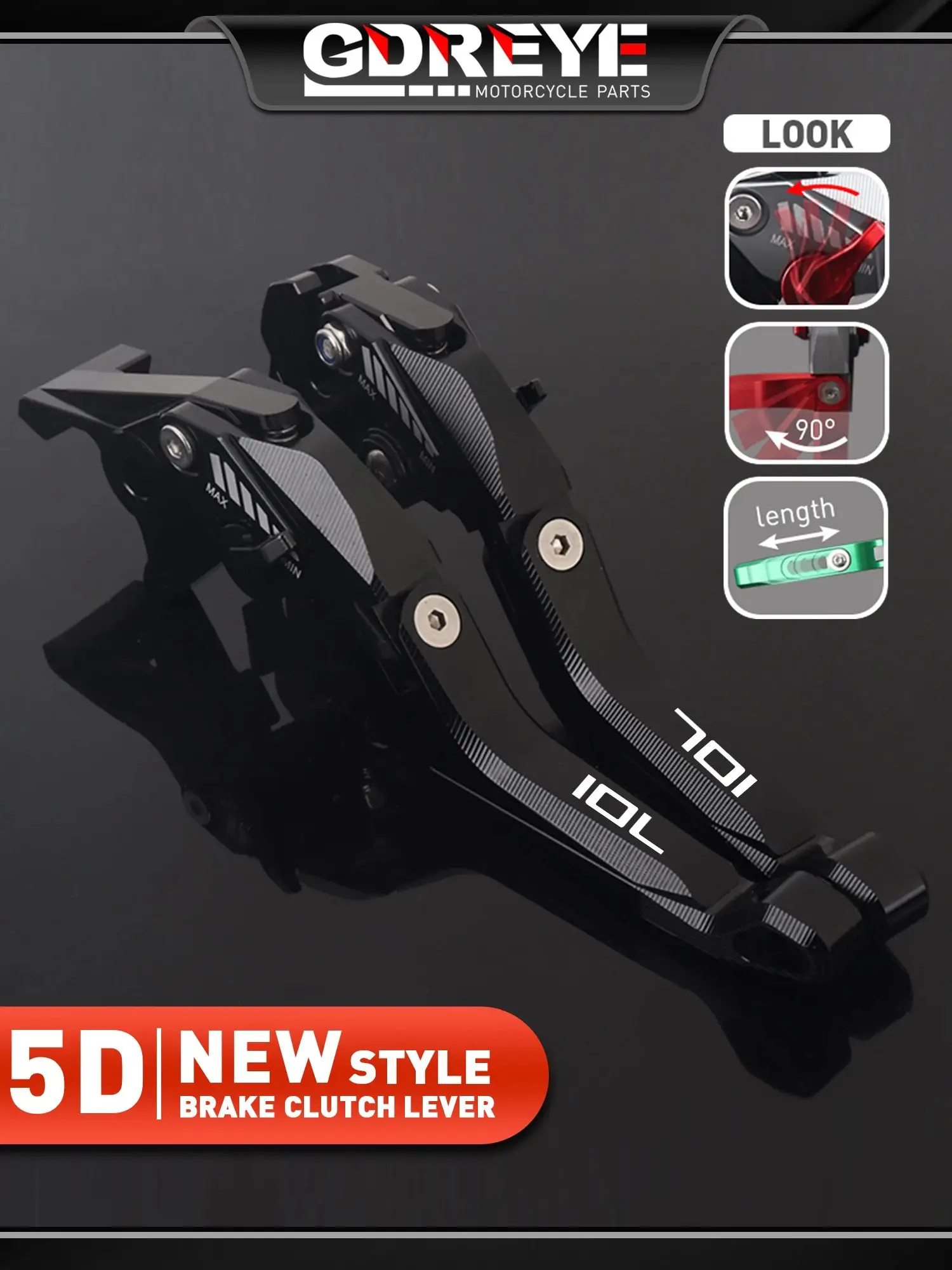 Pour Husqvarna 701 Supermoto Enduro 2016-2022 Svartpilen moto 5D aluminium CNC freins extensibles réglables leviers d'embrayage