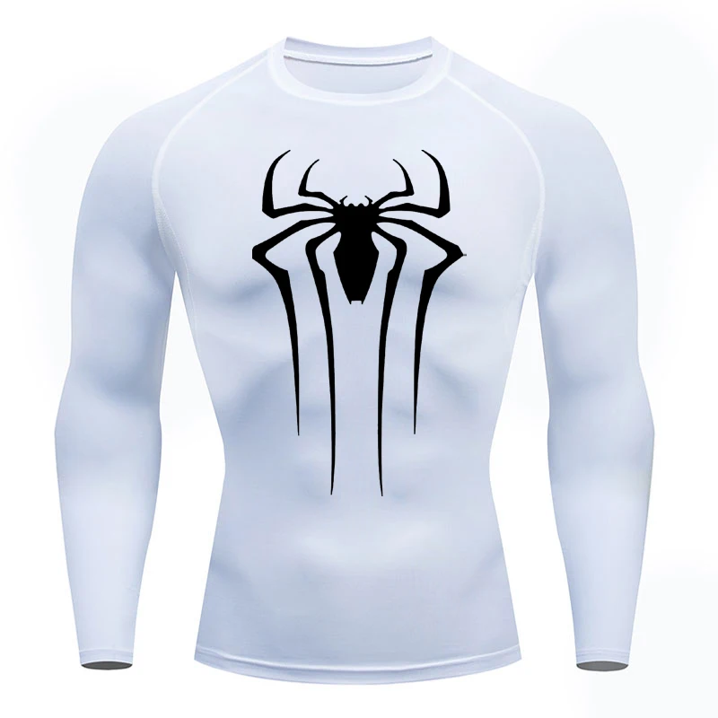 2024 New GYM Compression Shirts Men Running Fitness Tight Sportswear Long Sleeves Quick Drying Top Breathable Sport T-Shirt