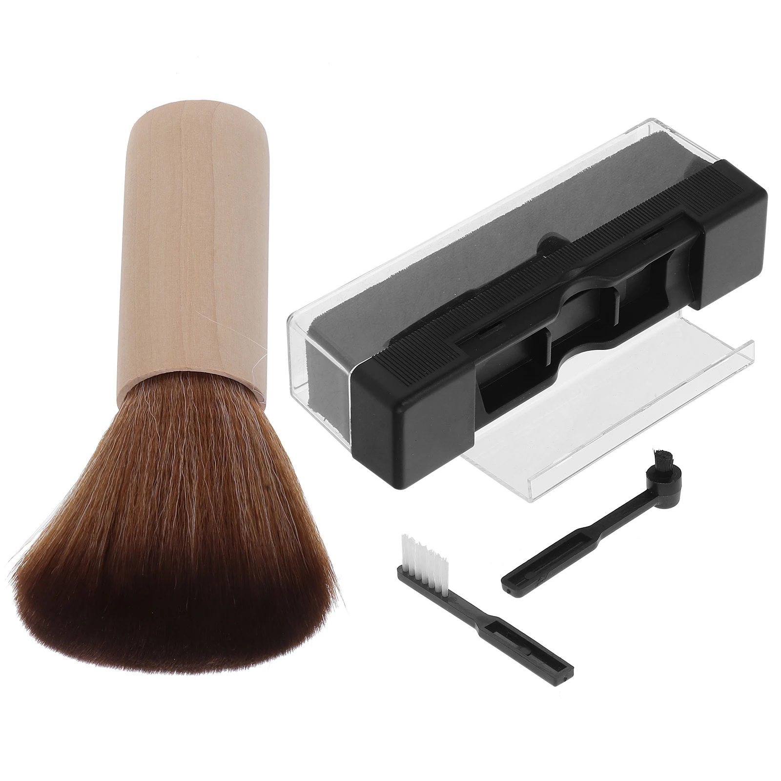 

1 set Cleaning Brush Vinyl Records with Wood Handle Anti Static Turntable Care Tools Record Maintenance Kit