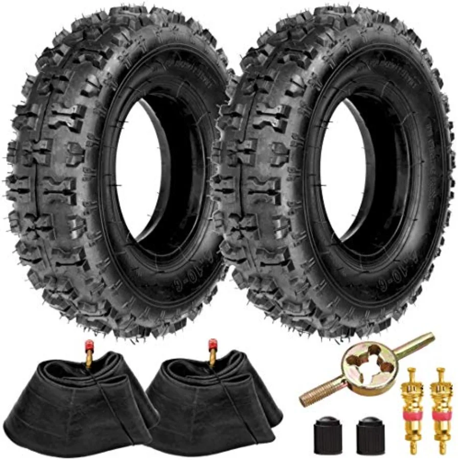 

4.10-6 4.10/3.50-6 NHS Tire and Inner Tube for Go Kart Chinese ATV Quad 4 Wheeler Mini Bike Lawn Equipment Garden Rototiller Sn