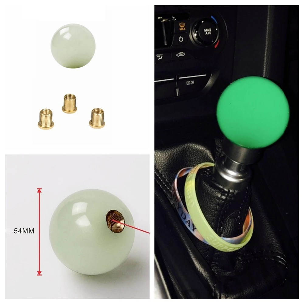 

Universal Luminous Dual-Color (Blue/Green) Resin Gear Shift Knob for Car Modification (Fits Automatic/Manual Transmission)
