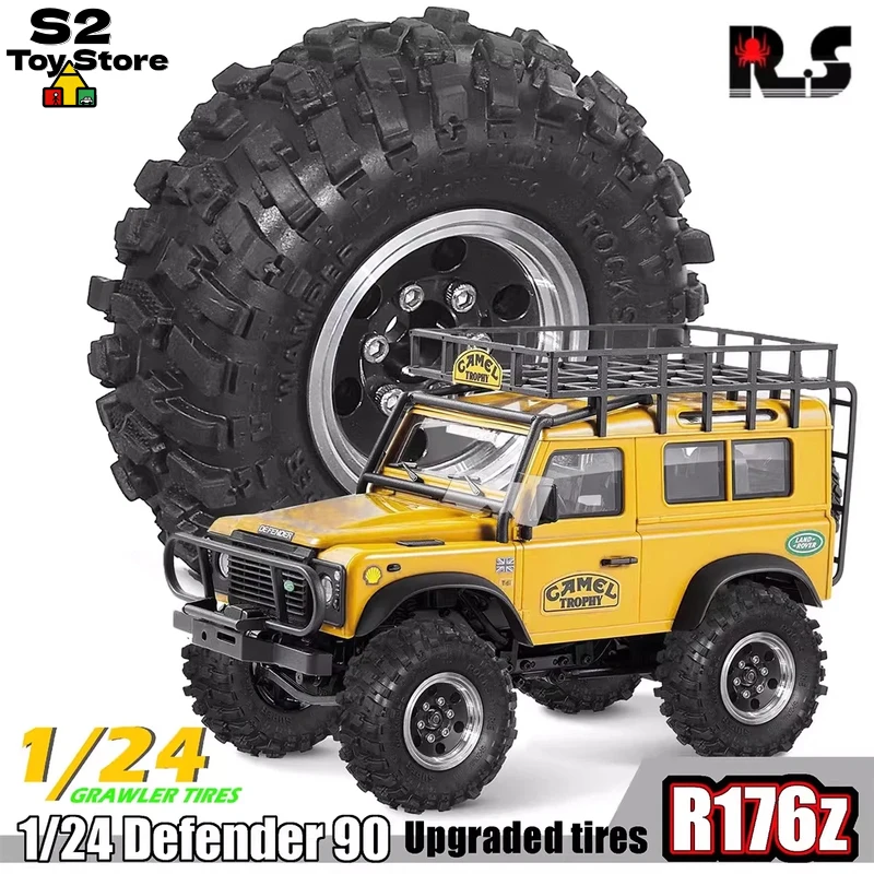 RS 1/24 RC Crawler Metal Wheels And Tires For FMS FCX24 Camel Trophy 90 R176 51mm 20mm 7mm Hex Hub