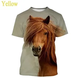 Newest Animal Horse 3D Print Graphic T Shirts For Men Women Casual Personality Streetwear Tee Tops Short Sleeve Oversized Tshirt