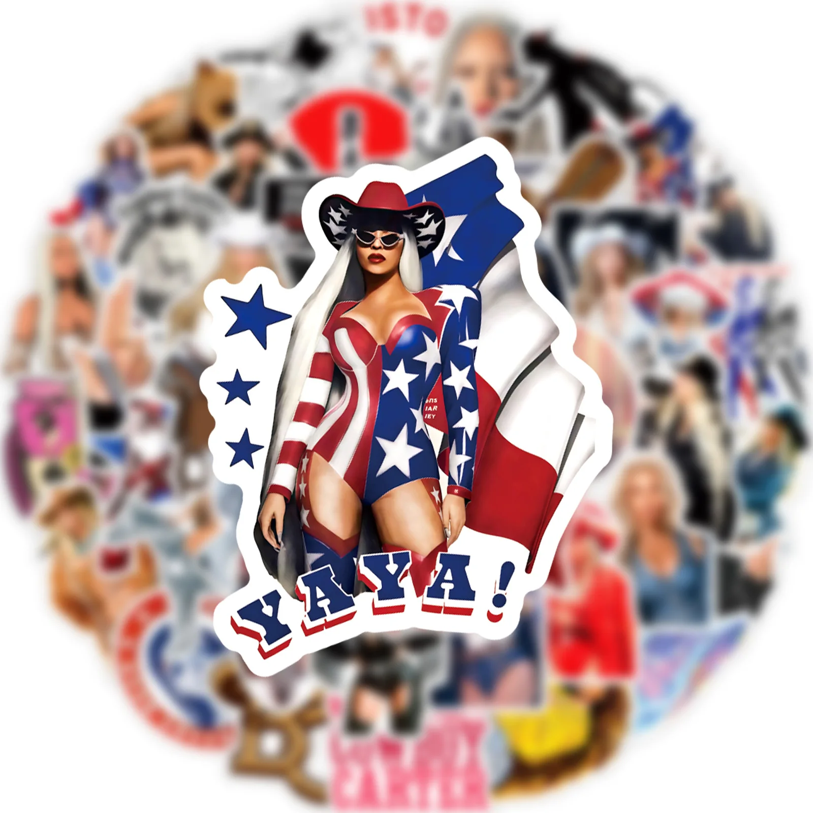 50 pçs pop música cantor beyonceo adesivos beyoncé tema adesivos copo de água computador desktop graffiti adesivos