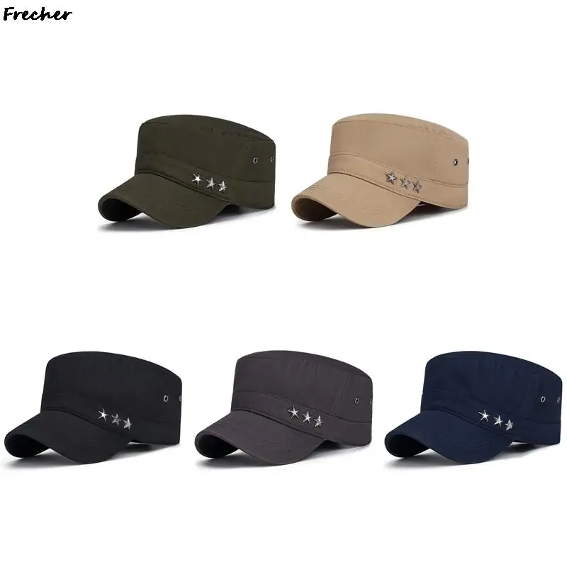 Vintage Classic Military Caps Spring Autumn Baseball Cap Army Flat Hats Outdoor Sports Cycling Gorras Washed Cotton Cadet Hat