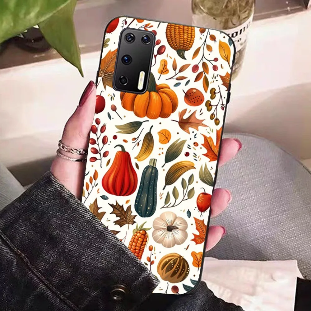 Pumpkin Happy Fall Autumn Phone Case For Huawei P 8 9 10 20 30 40 50 Pro Lite Psmart Honor 10 Lite 70 Mate 20lite