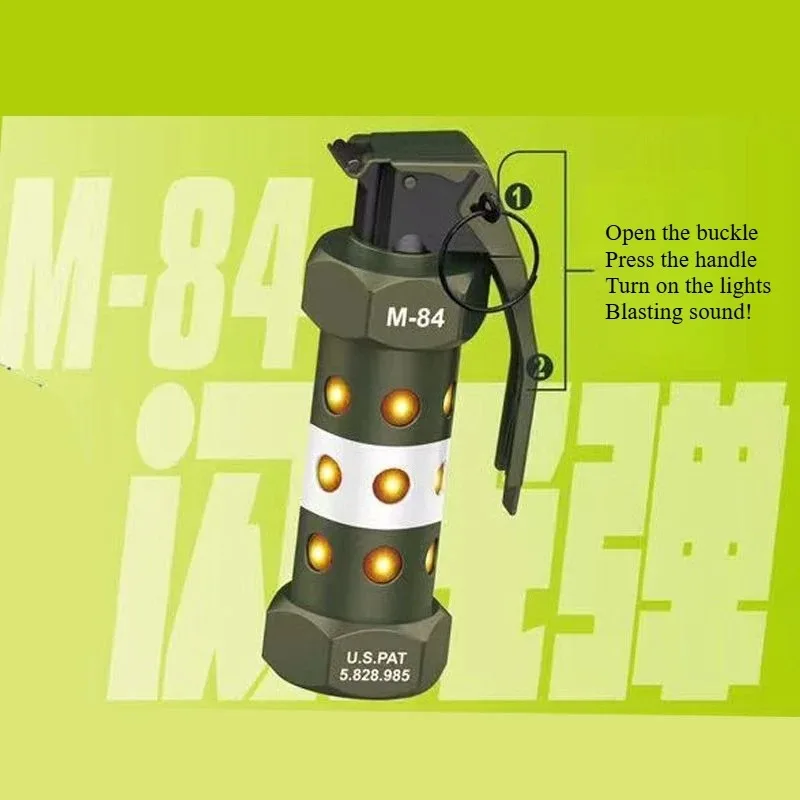 Tactical M84 Dummy Grenade Model Strobe LED Survival Light Outdoor Camping Lighting Imitation Prop Military Cosplay Gear CS Game view 3