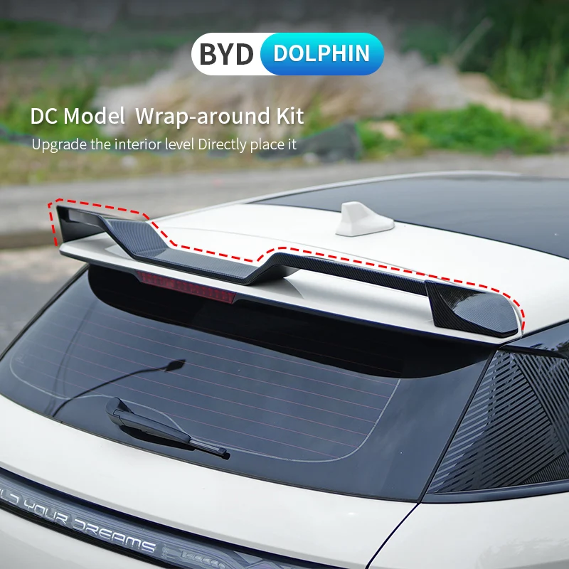 For BYD Dolphin 2022-2024 Car Rear Roof Trunk Boot Lip Spoiler Wing Lip Tail Wing Spoiler Car Modification Accessories