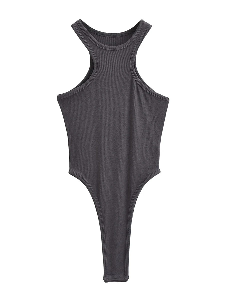 American Sle Sexy oulder Slim Fit chaleco ajustado ajustado Svel Color básico Boting mono Street Sle