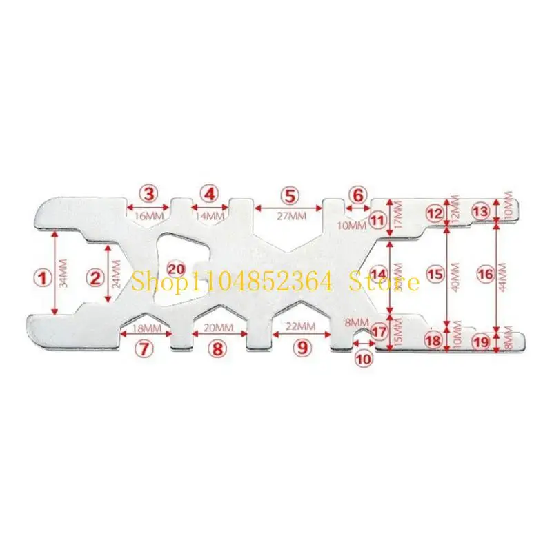 652F Practical Bathroom Faucet Wrench Bathroom Shower Head and Faucet Attachment 3.5mm Thickness Shower Faucet Wrench