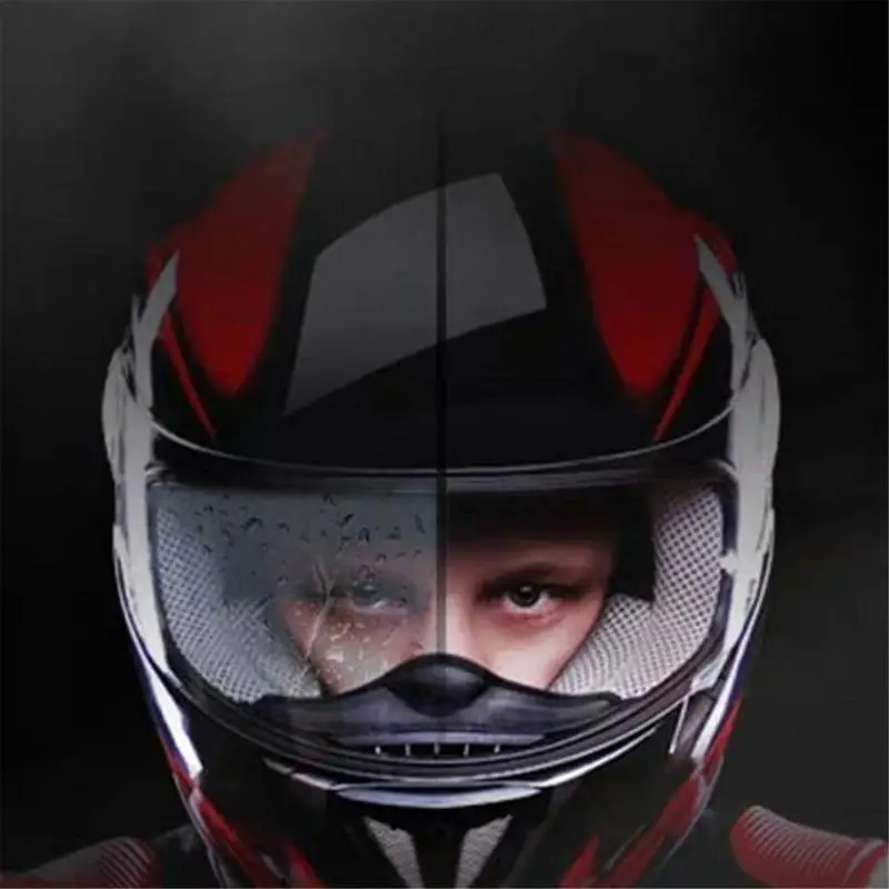 Motorcycle Helmets Clear Rainproof Anti-fog Film Safety Driving Durable Sticker Film Helmets Accessories Adhesive Anti Fog