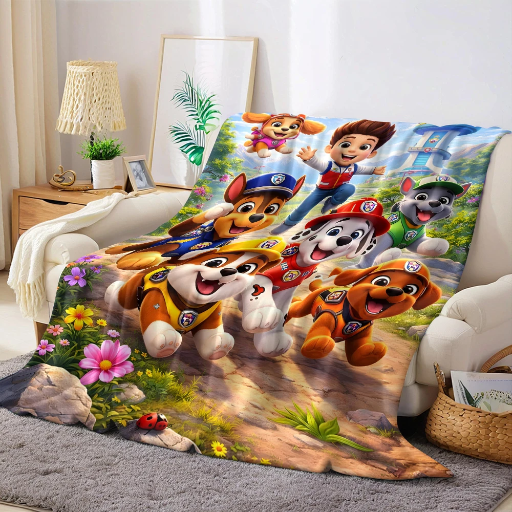 P-Paw-s P-Patrol-s Flanelldecke, warm, weich, für Halloween, Weihnachten, Couch, warm, gemütlich, dekorativ, Dekor, Geschenk für alle Jahreszeiten