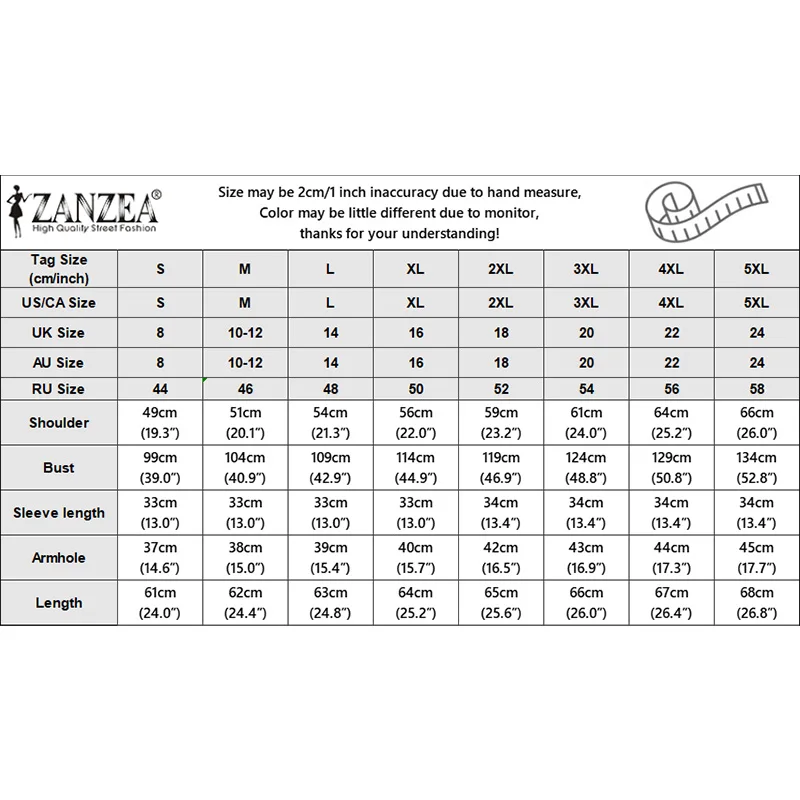 ZANZEA Woman Autumn Casual 3/4 Sleeve Blouses Mock Neck Loose Solid Shirts 2026 Vintage Daily Wear Blusas Mujer Plus Size 5XL view 6