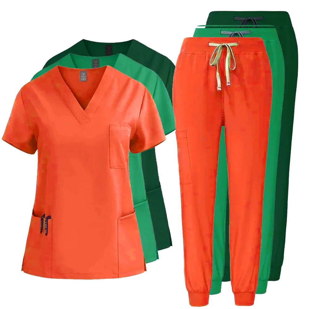 Uniforme de enfermera elástico Unisex, conjunto de ropa de trabajo para médico de Hospital, SPA de belleza, ropa de trabajo clínica para salón de belleza