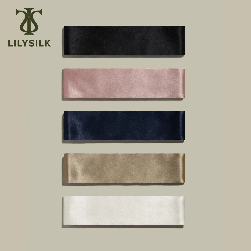 LILYSILK Women's Silk Headband Ladies Multi-Use Pure Color Elastic Hairband Accessories for Hair Fix and Care