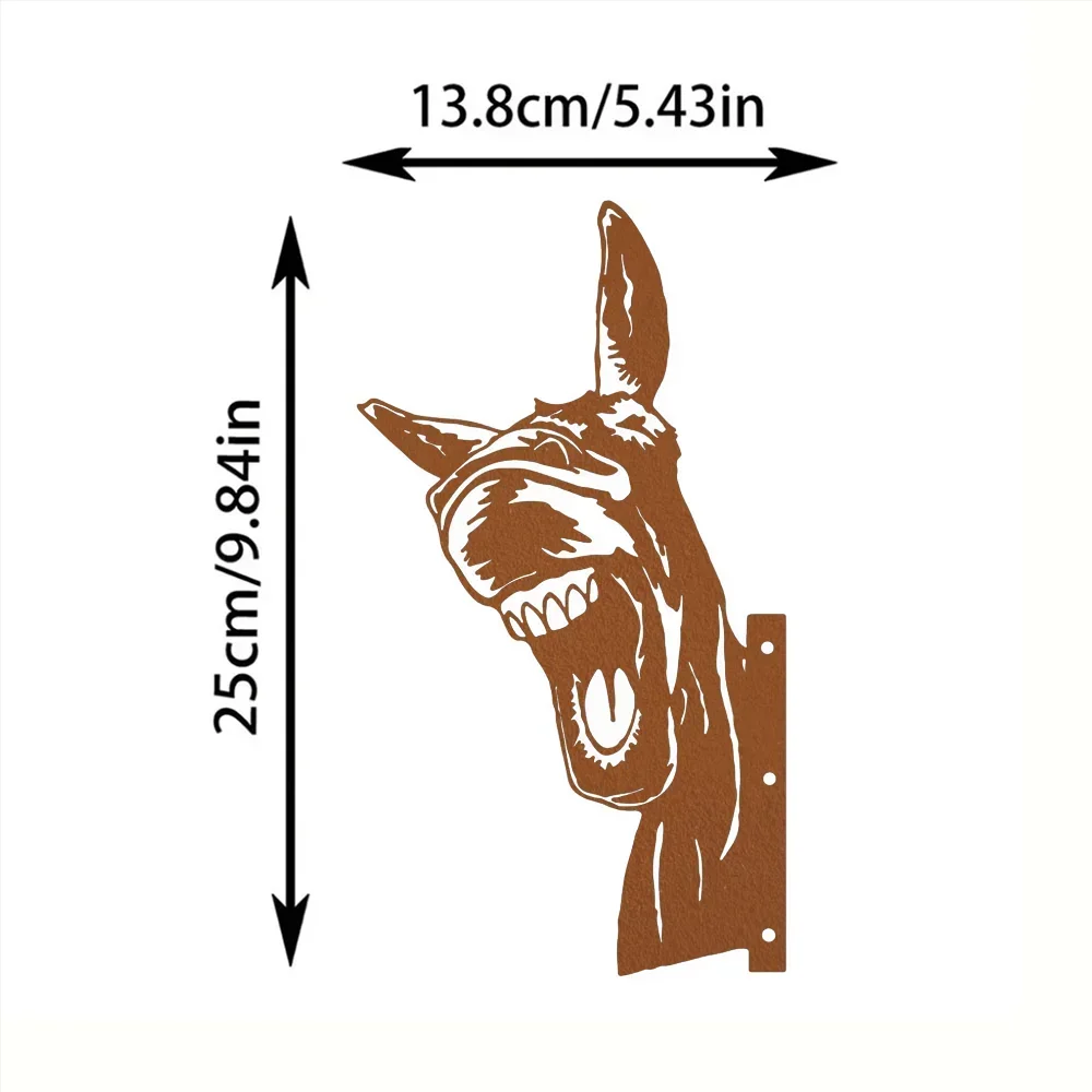 Elegant Iron Donkey Silhouette - Grace Your Home and Garden with this Sophisticated Iron Donkey Silhouette