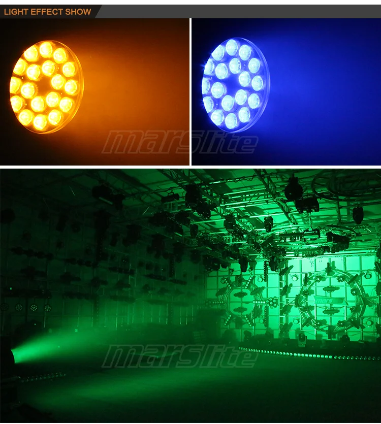 

Par LED 18x10W RGBWA IP65 – Impermeable para Exterior, con Controlador DMX