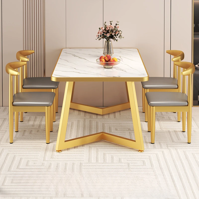 Luxury Nordic Dining Room Sets Take Away Food Container Metal Reading Restaurant Sets Commercial Design Silla Comedor Furnitures