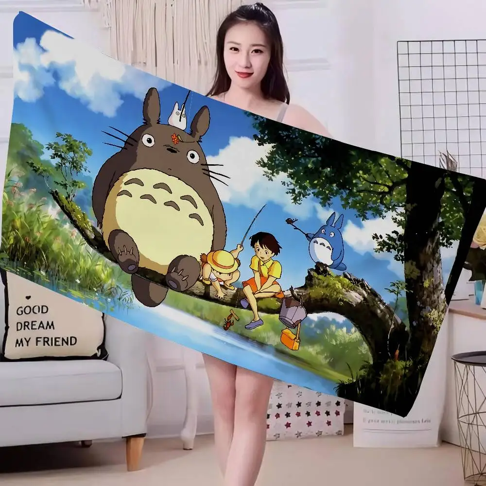 My Neighbor T-Totoroes Anime Anime Beach Swimming Towel Soft Absorbent Washcloth Children's Gifts For Kids Travel Camping Gym