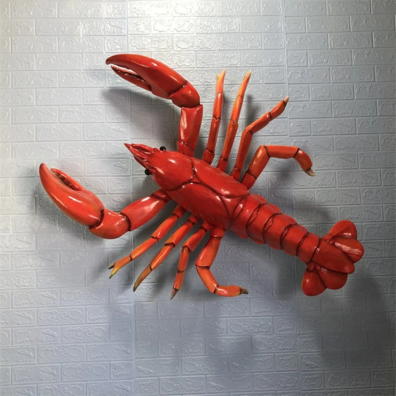 Club catering food street wall door decoration, lobster hairy crab wall hanging decoration ocean style decoration