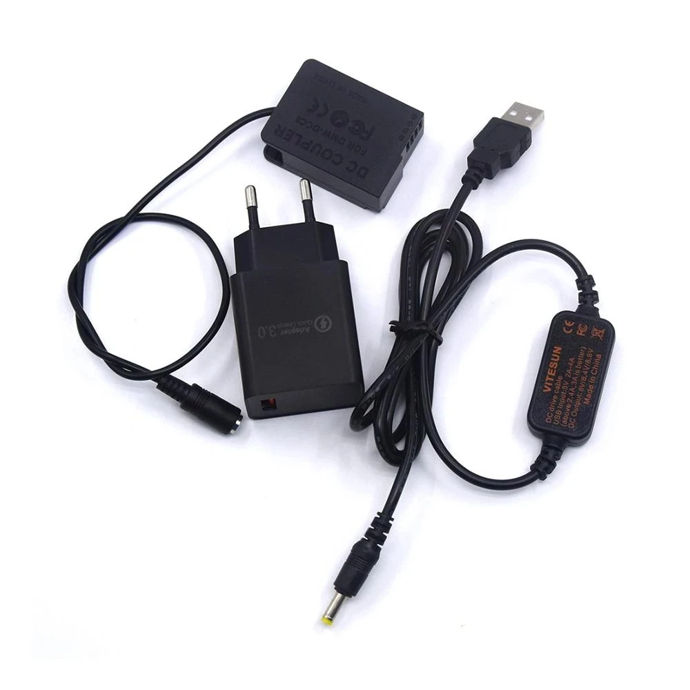 DMW-DCC8 BLC12 BLC12E Fake Battery+USB Cable+QC3.0 USB Charger For Lumix DMC-GX8 FZ2000 FZ300 FZ200 G7 G6 G80 G81 G85 GH2 GH2K