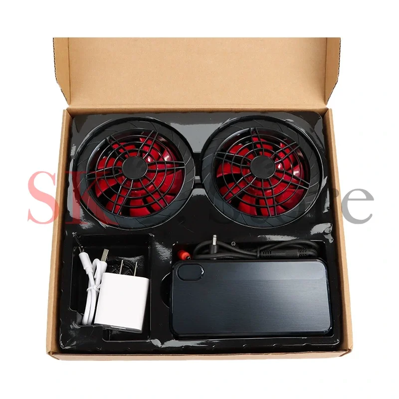 Cool and strong wind in summer 12V air conditioner clothing fan DC tee cable with fan power supply full set of accessories