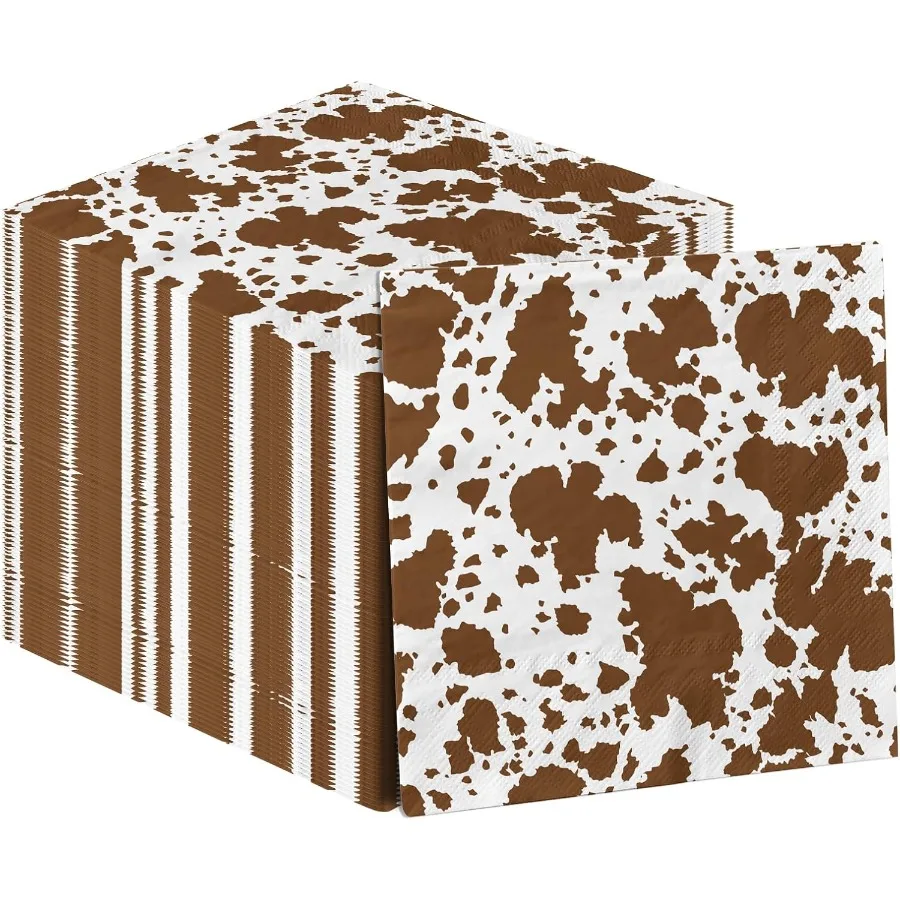 المرتفعات البقرة زينة 40 قطعة البقرة طباعة pkins البقرة طباعة لوازم الحفلات المتاح البني البقرة pkins كوكتيل البقرة طباعة الأنسجة Pa