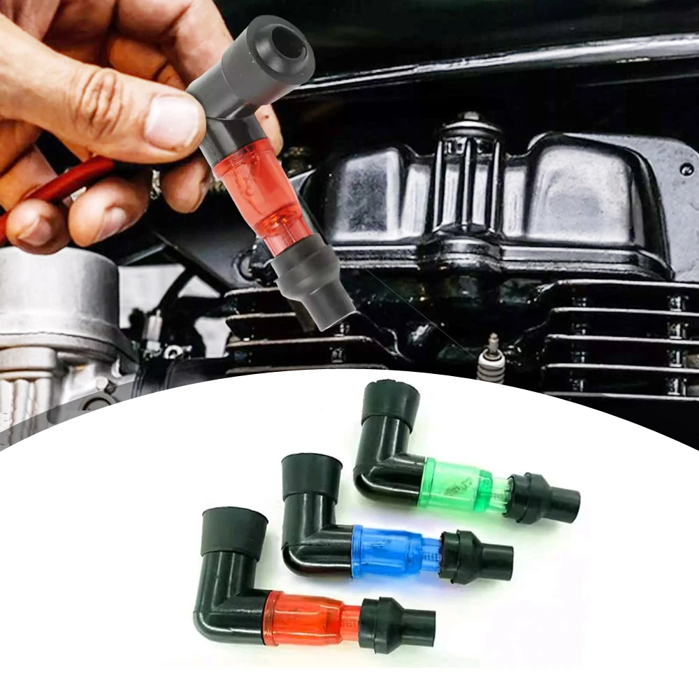 

1Pc Motorcycle Flashing Spark Plug Cap Universal Parts Motorcycle Ignition Spark Plug Cap 90 Degree Motorcycle Accessory