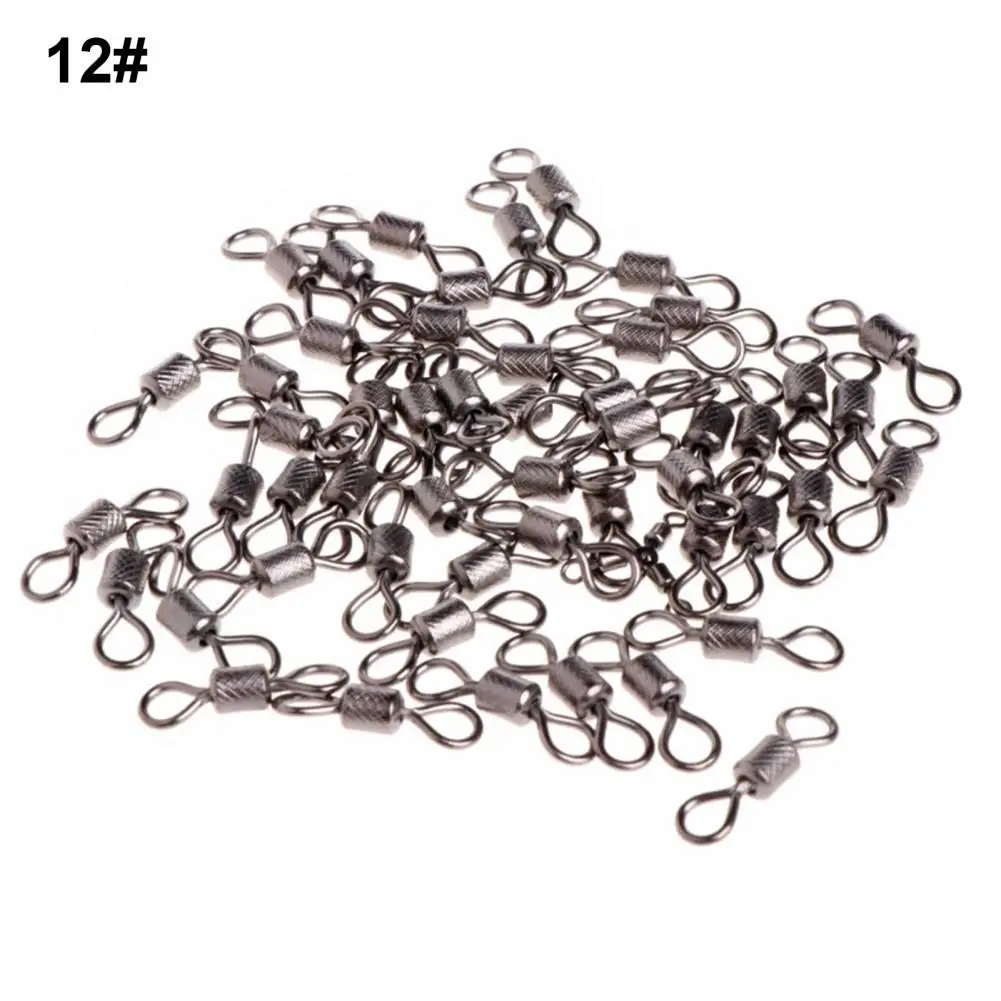 50Pcs Carp Rolling Swivel Ring 8-shaped Fishing Swivels Ball Bearing Swivel Rings Rolling Swivel Fishing Accessories pesca