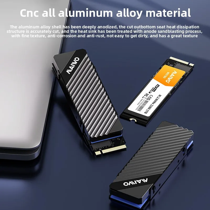MAIWO M.2 NVME SATA SSD Cooler ฮีทซิงค์ 5mm CNC อลูมิเนียม Cooler M2 SATA NVMe หม้อน้ําสําหรับ 2230 2242 2260 2280 SSD ความร้อน