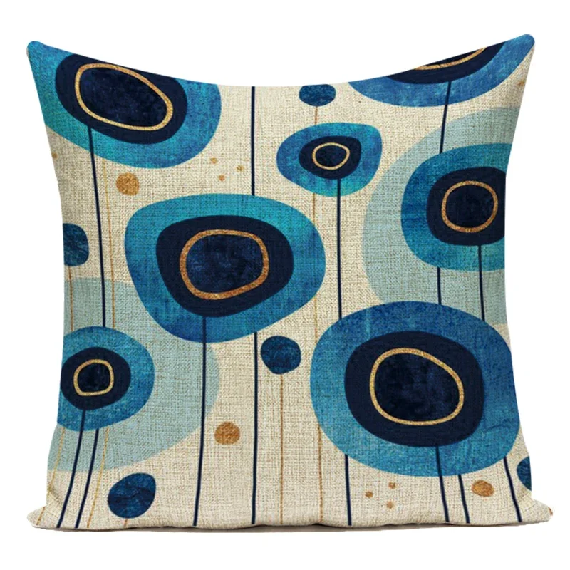 Nordic Style Abstract Geometry Pattern Throw Pillow Case Polyester Cushion Cover Sofa Bed Home Decor Printed Pillow Cover