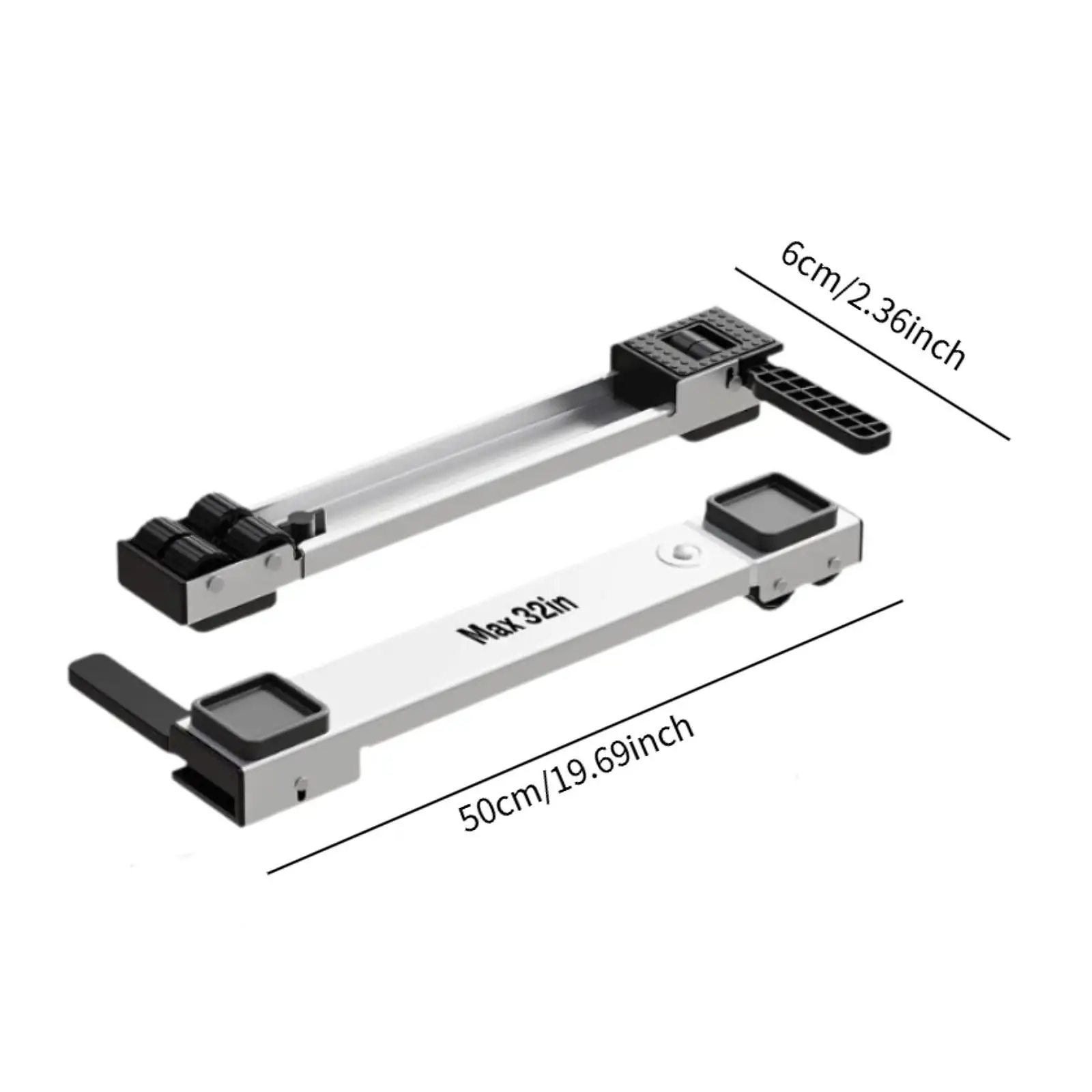 2x غسالة تدعم دعم مقاوم للرطوبة حتى 300 كيلو جرام (660 رطل) بكرات متنقلة متعددة الوظائف قابلة للتعديل