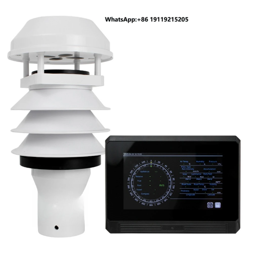 ES-W9600 8-in-1 Ultrasonic Weather Station Solar Energy Unattended Farm Greenhouse Climate Monitoring Equipment
