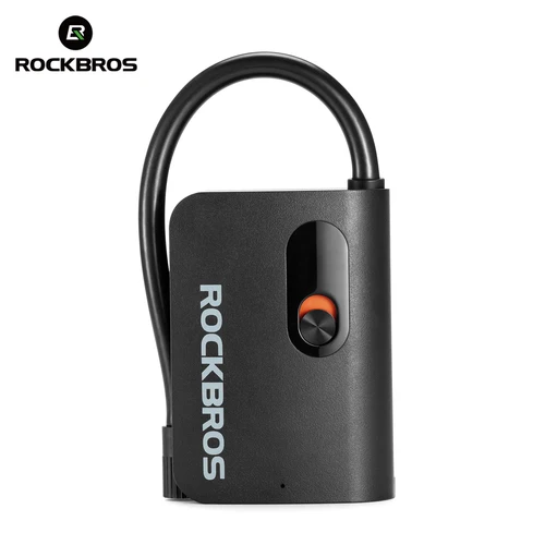 Imagen 1 del producto Bomba de bicicleta eléctrica ROCKBROS, Mini bomba eléctrica portátil de alta presión tipo C, inflador de carga rápida, accesorio de ciclismo, bomba de mano