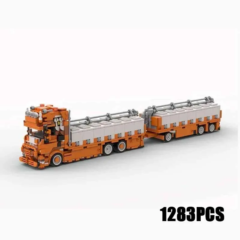 

Moc Строительная версия, модель автомобиля Scania 144L 530 V8, Технология доставки рыбы, блоки, подарки, рождественские игрушки, Наборы «сделай сам» в сборе